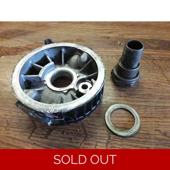 1982-83 Yamaha XJ650 Seca Oil Cooler Adaptor Plate with By-pass Valve and Spring